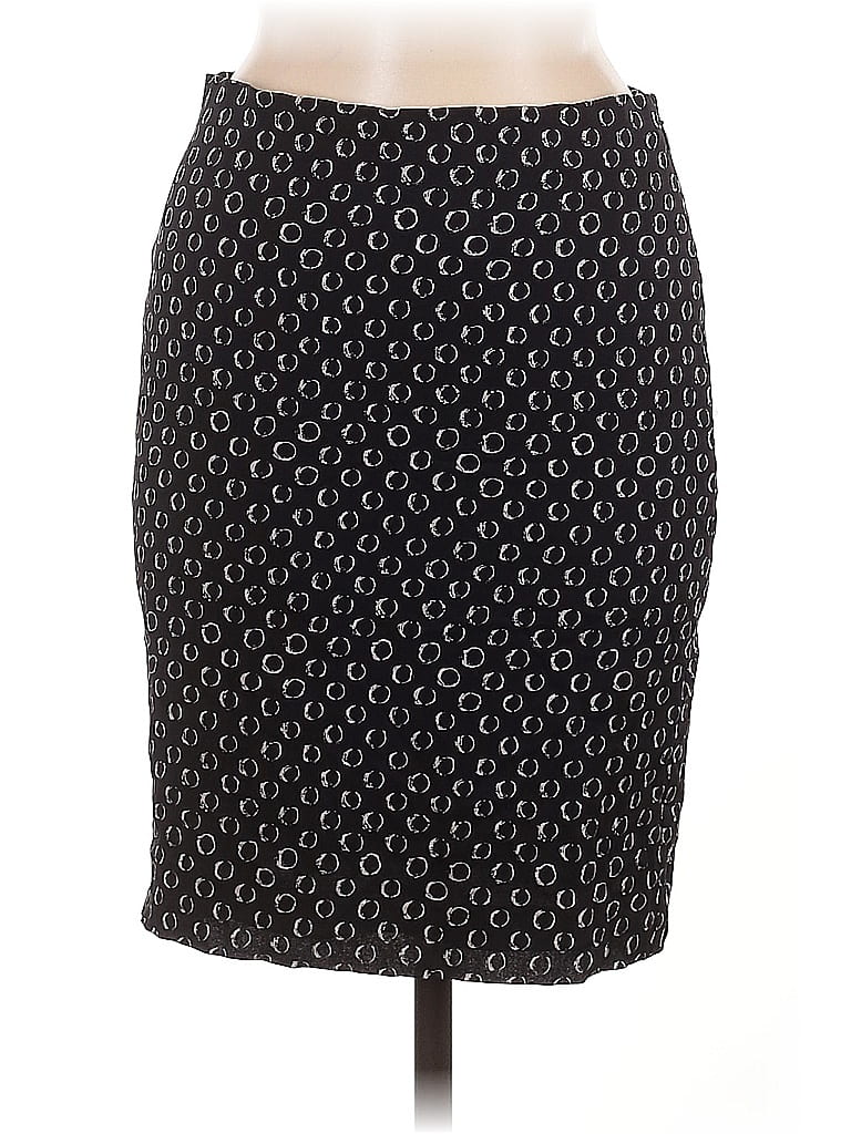 Pre-owned Ann Taylor Silk Skirt In Black