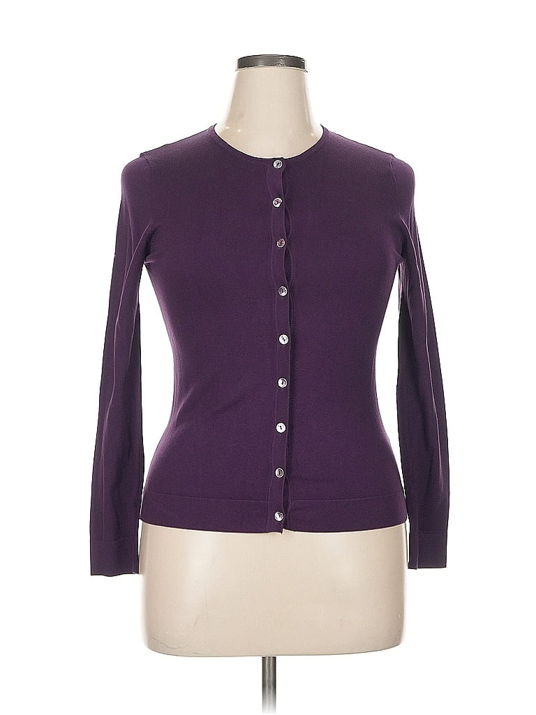 August Silk Purple Cardigan Size L - photo 1