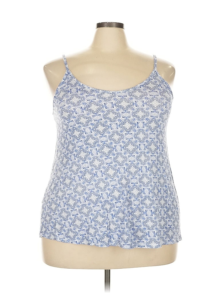 Ellos Blue Tank Top Size 18 - photo 1