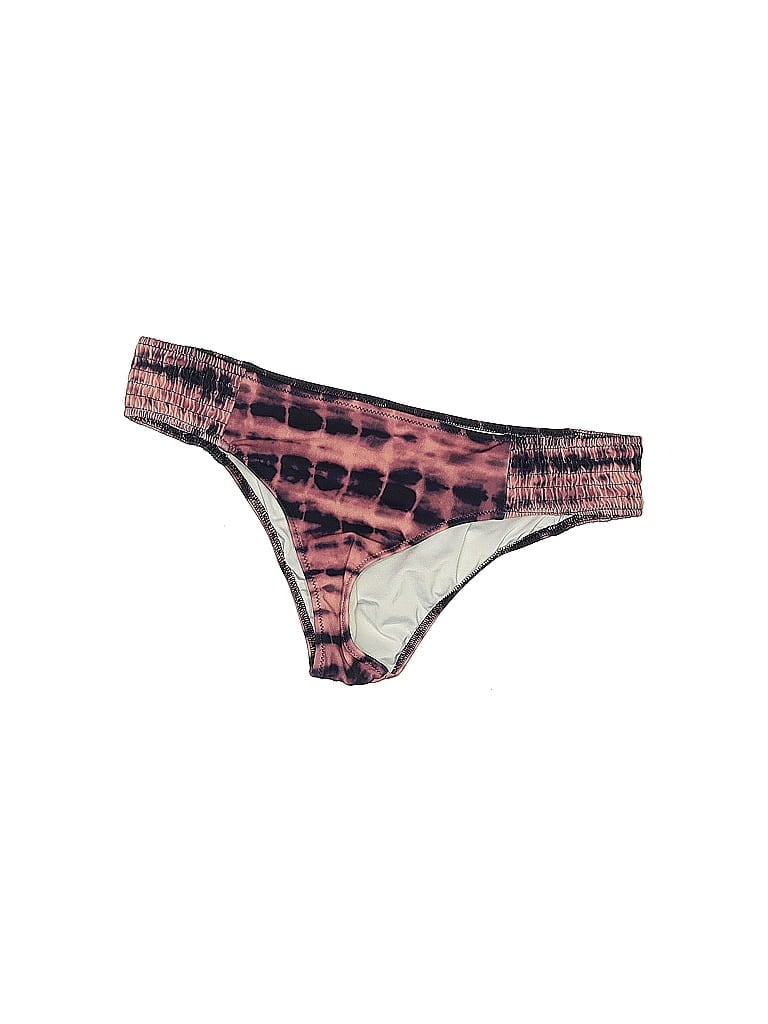 Pre-owned Victoria's Secret Pink Swimsuit Bottoms In Burgundy