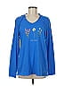 Life Is Good 100% Cotton Blue Long Sleeve T-Shirt Size M - photo 1