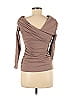 Susana Monaco Brown Long Sleeve Top Size M - photo 2
