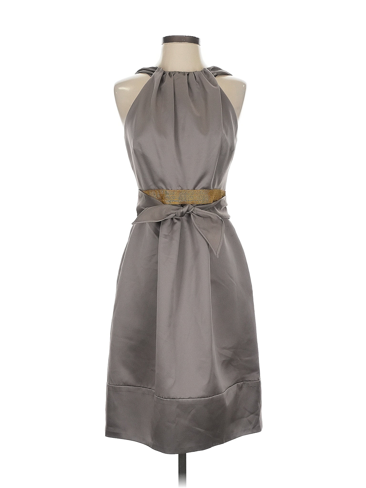 Vera Wang Maids 100% Polyester Gray Cocktail Dress Size 4