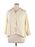 Chico's Design 100% Linen Ivory 3/4 Sleeve Button-Down Shirt Size XL - photo 1