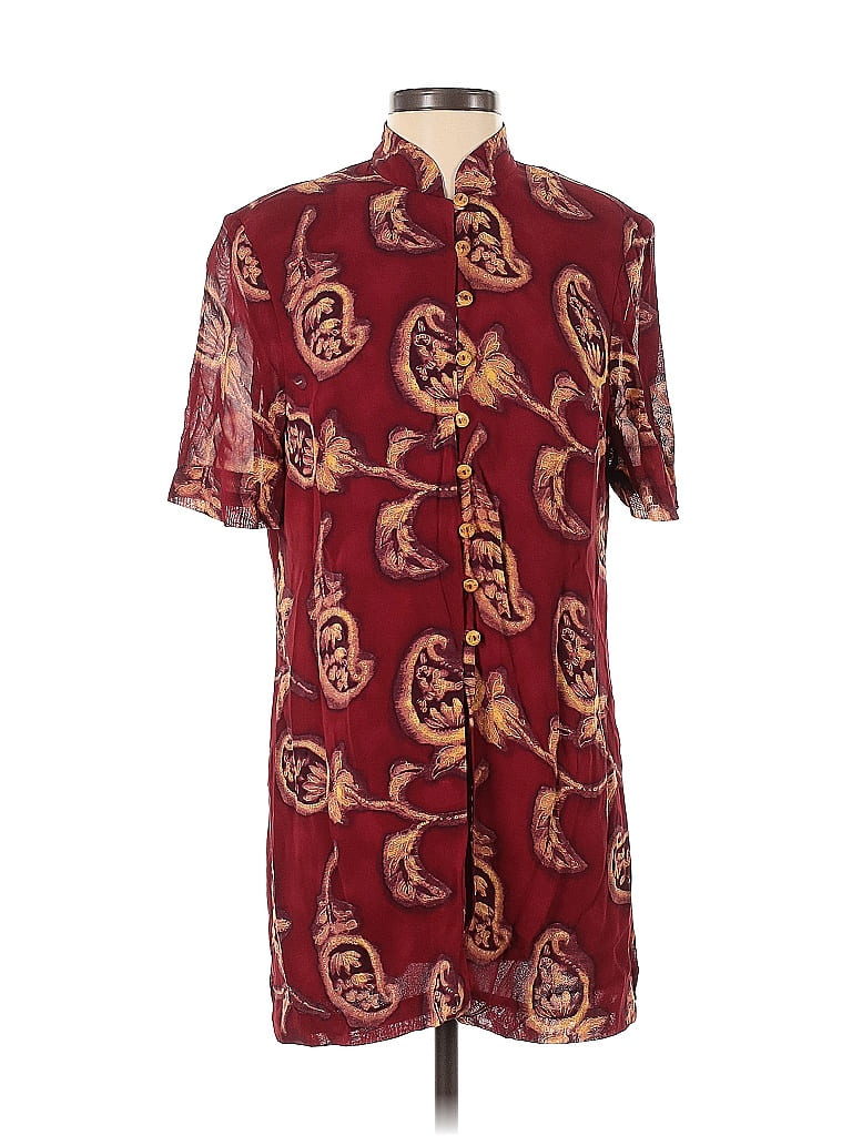 Carole Little Paisley Burgundy Casual Dress Size 8 - photo 1