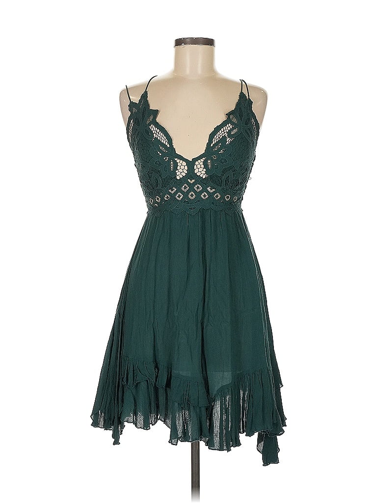 FP One 100% Cotton Teal Green Cocktail Dress Size M - photo 1