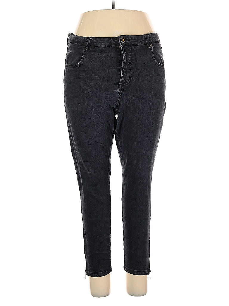 Universal Standard Solid Black Jeans Size 16 - photo 1