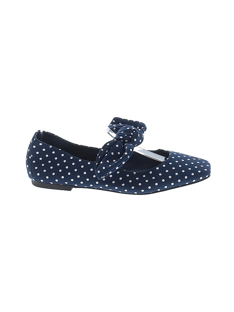 Jeffrey Campbell Polka Dots Blue Flats Size 8 - photo 1
