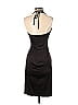 Cache 100% Polyester Graphic Brown Black Cocktail Dress Size 4 - photo 2