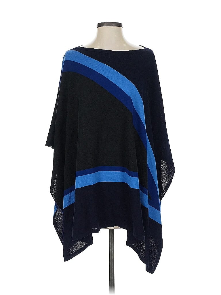 St. John Blue Poncho Size S - photo 1