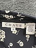 Chaus 100% Polyester Floral Black Short Sleeve Blouse Size 14 - photo 3
