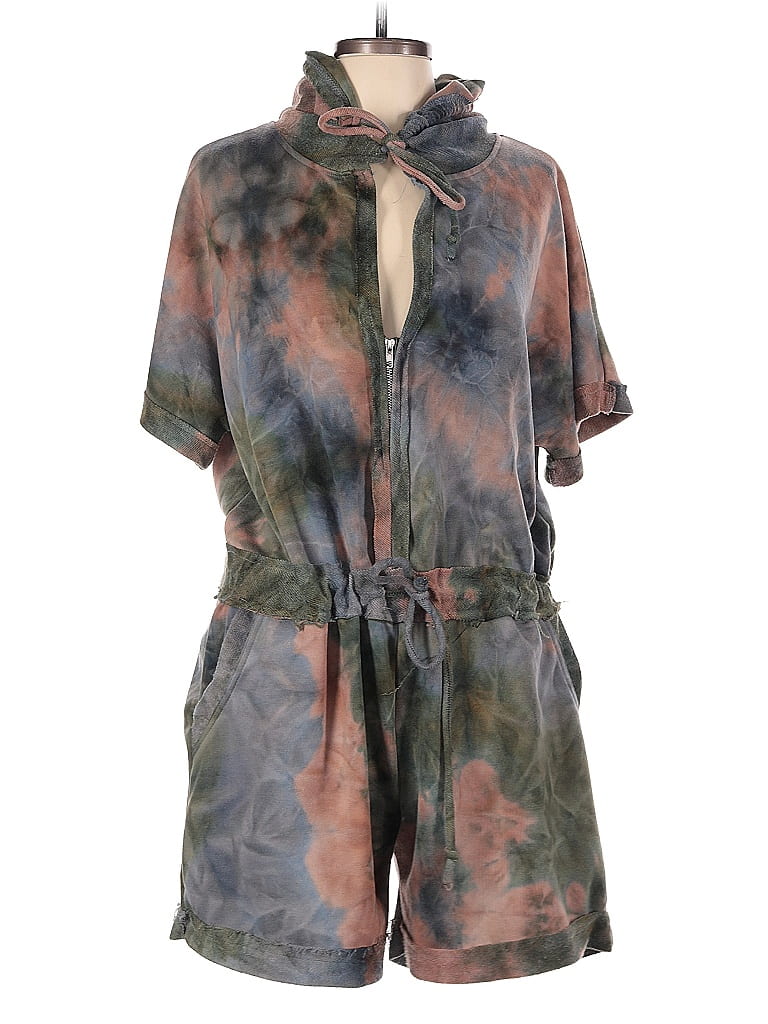 Pol 100% Cotton Tie-dye Gray Romper Size L - photo 1