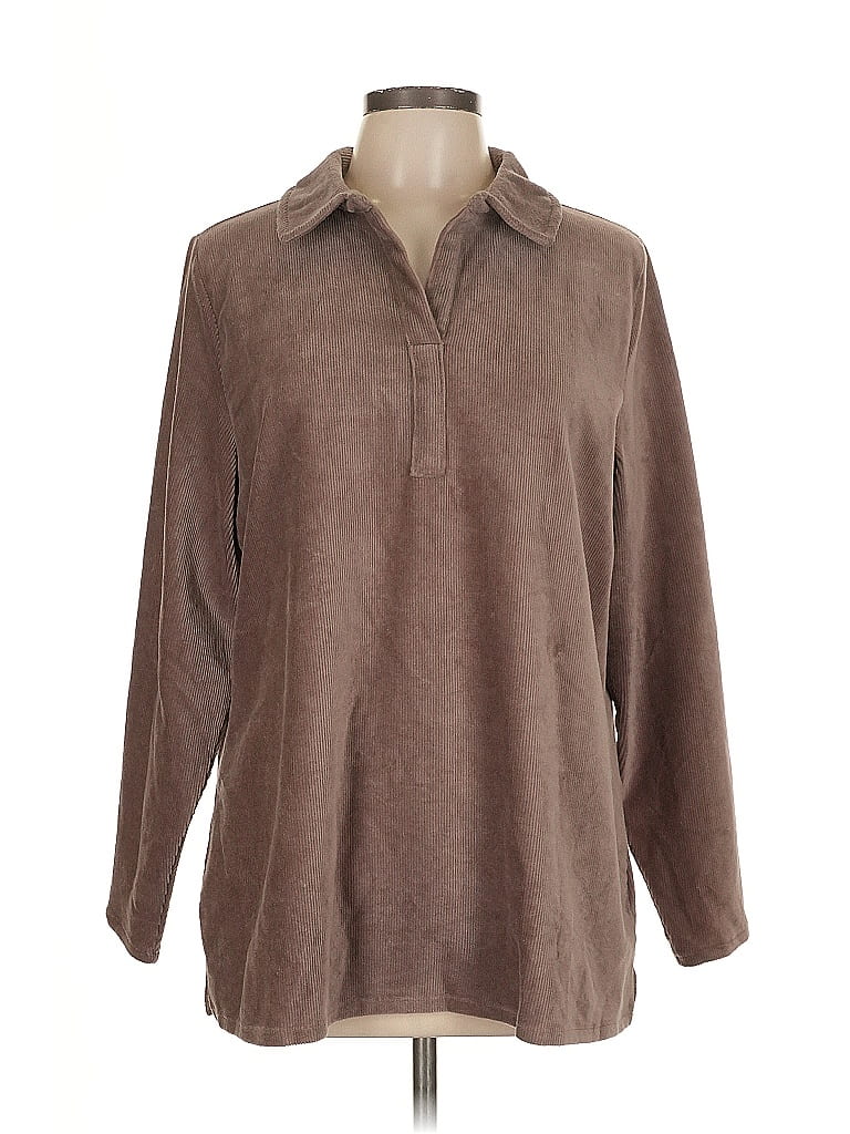 Belle By Kim Gravel Brown Pullover Sweater Size L - photo 1