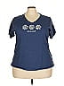Life Is Good 100% Cotton Floral Blue Short Sleeve T-Shirt Size 3X - photo 1