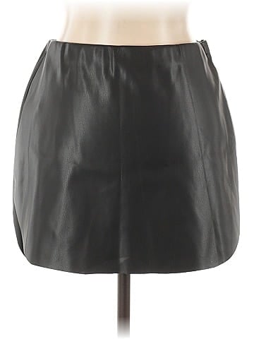 Commense Faux Leather Skirt (view 2)