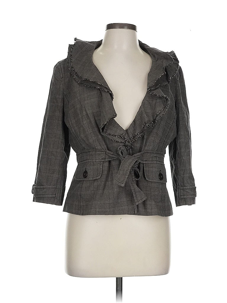 Ann Taylor LOFT 100% Cotton Gray Jacket Size 12 - photo 1