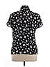 Chaus 100% Polyester Floral Black Short Sleeve Blouse Size 14 - photo 2