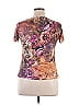 Katie's Kloset 100% Polyester Floral Brown Short Sleeve T-Shirt Size XL - photo 2