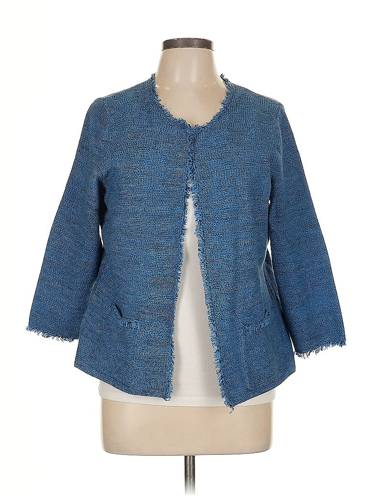 Damask Blue Cardigan Size L - photo 1