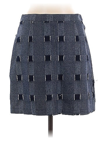 Line & Dot Denim Skirt (view 2)