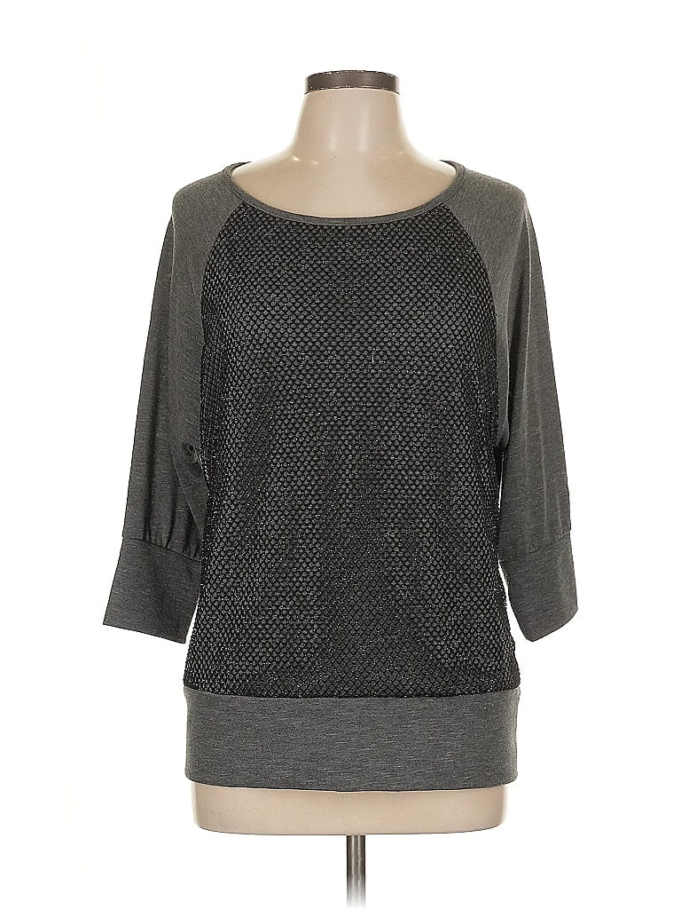 BRANNAN Gray 3/4 Sleeve T-Shirt Size L - photo 1