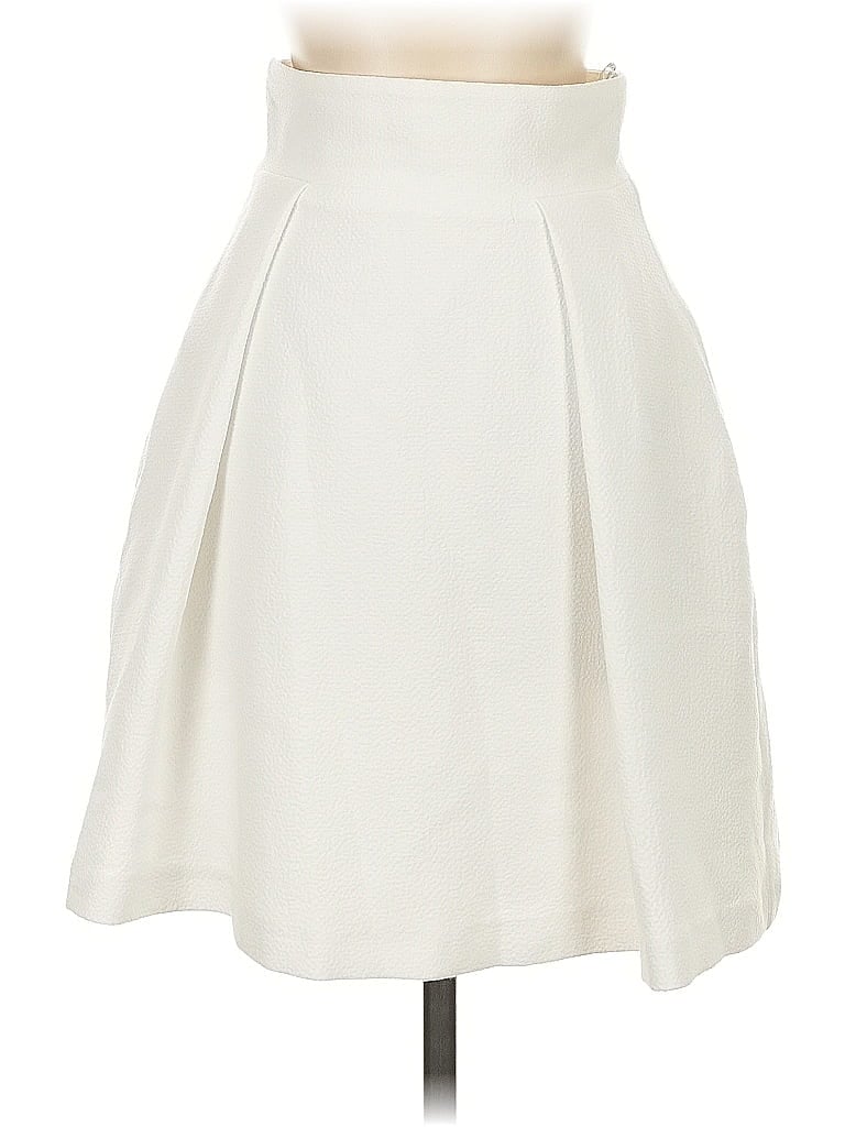 Black Halo Solid Ivory Formal Skirt Size 0 - photo 1