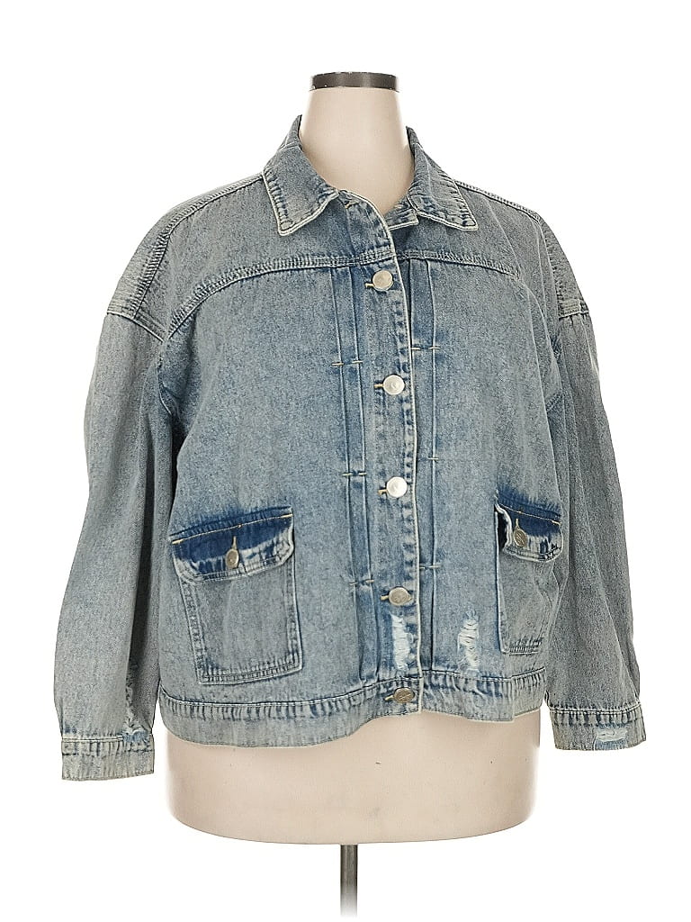 Suzanne Betro Blue Denim Jacket Size 2X - photo 1