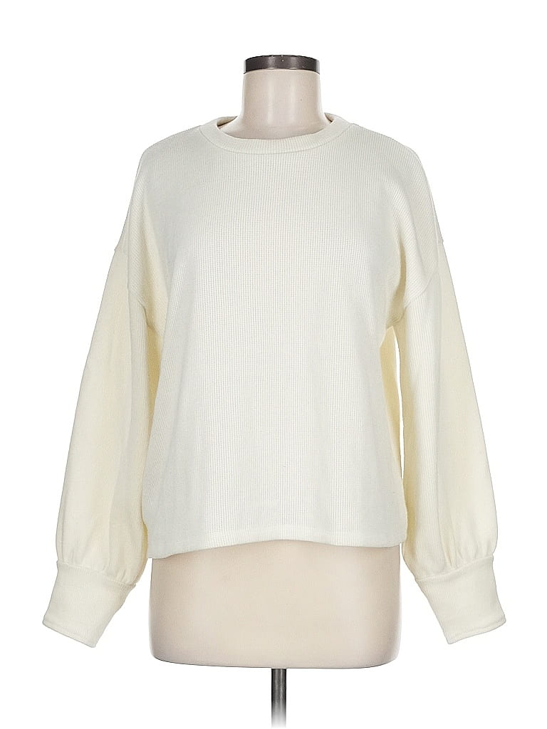 Madewell Solid Ivory Sweatshirt Size M - photo 1
