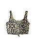Zaful Animal Print Yellow Swimsuit Top Size 6 - photo 1