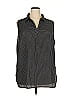 Violet & Claire 100% Polyester Houndstooth Gray Sleeveless Blouse Size 3X - photo 1
