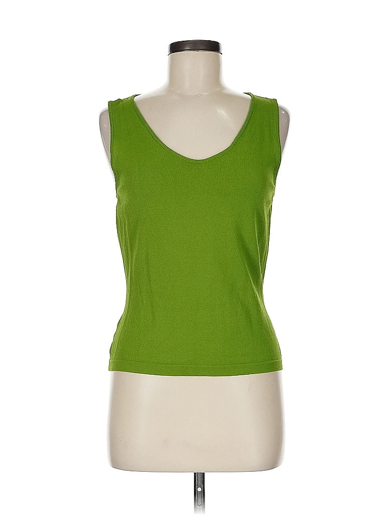 Ann Taylor Green Sleeveless T-Shirt Size M - photo 1