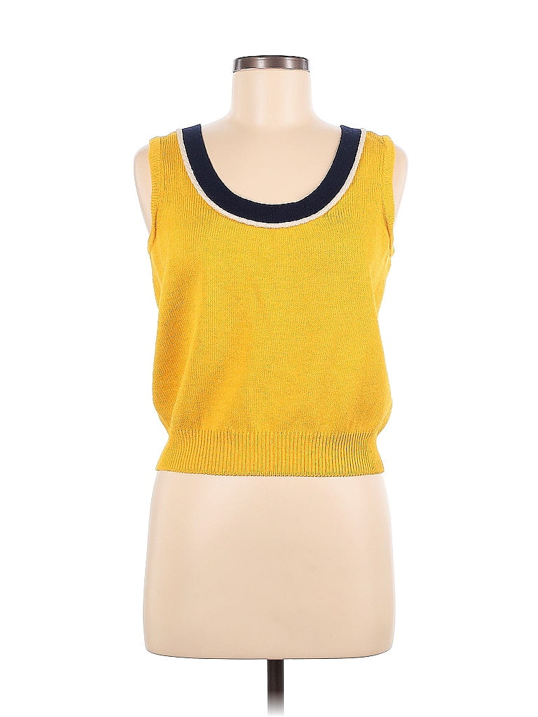 St. John Collection Yellow Pullover Sweater Size M - photo 1