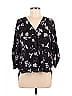 West Kei 100% Polyester Black 3/4 Sleeve Blouse Size M - photo 1