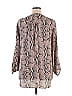 Chaus 100% Polyester Animal Print Gray Long Sleeve Blouse Size XL - photo 2