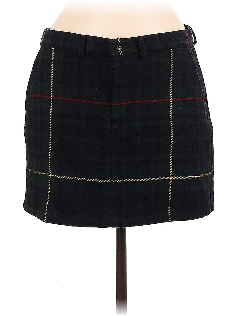 Ralph Lauren Sport 100% Wool Plaid Black Wool Skirt Size 6 - photo 1