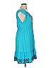 Johnny Was 100% Cotton Teal Casual Dress Size XL - photo 4