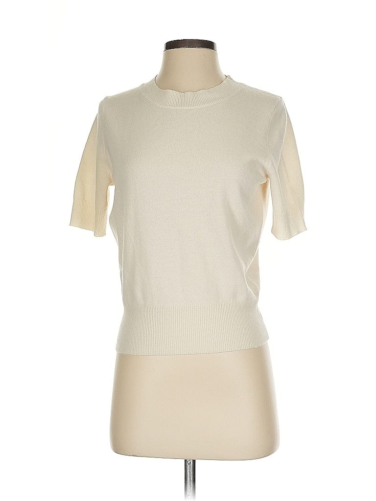 Nili Lotan 100% Cashmere Ivory Cashmere Pullover Sweater Size S - photo 1