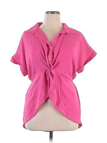 Hint of Blush Short Sleeve Blouse (view 1)