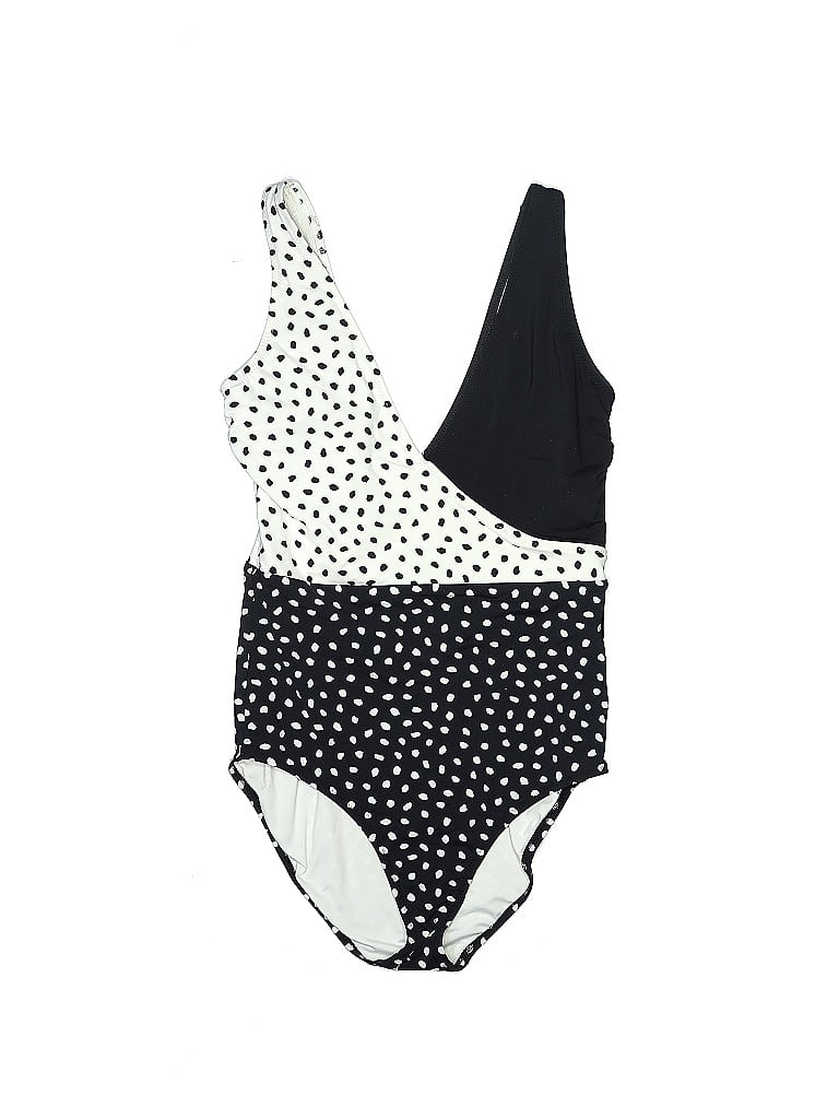 Maillot De Bain Vintage Bikini E.Stewart Taille 12 - Bleu Et Blanc à Motifs Géométriques