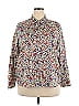 Foxcroft 100% Cotton Floral Ivory Long Sleeve Button-Down Shirt Size 20 - photo 1