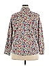 Foxcroft 100% Cotton Floral Ivory Long Sleeve Button-Down Shirt Size 20 - photo 2