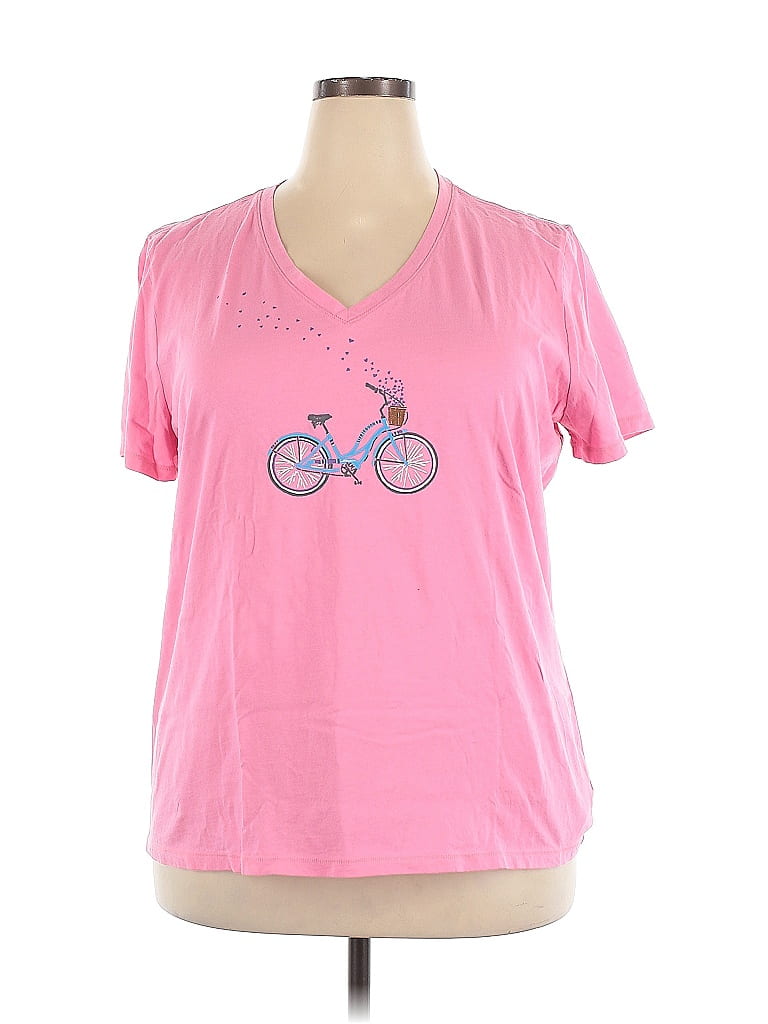 Life Is Good 100% Cotton Pink Short Sleeve T-Shirt Size XXL - photo 1