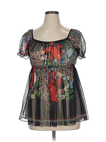 Fei Short Sleeve Silk Top (view 1)
