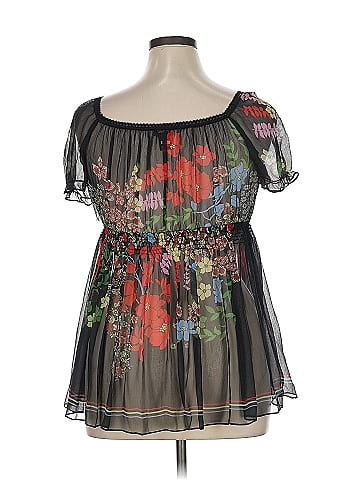 Fei Short Sleeve Silk Top (view 2)