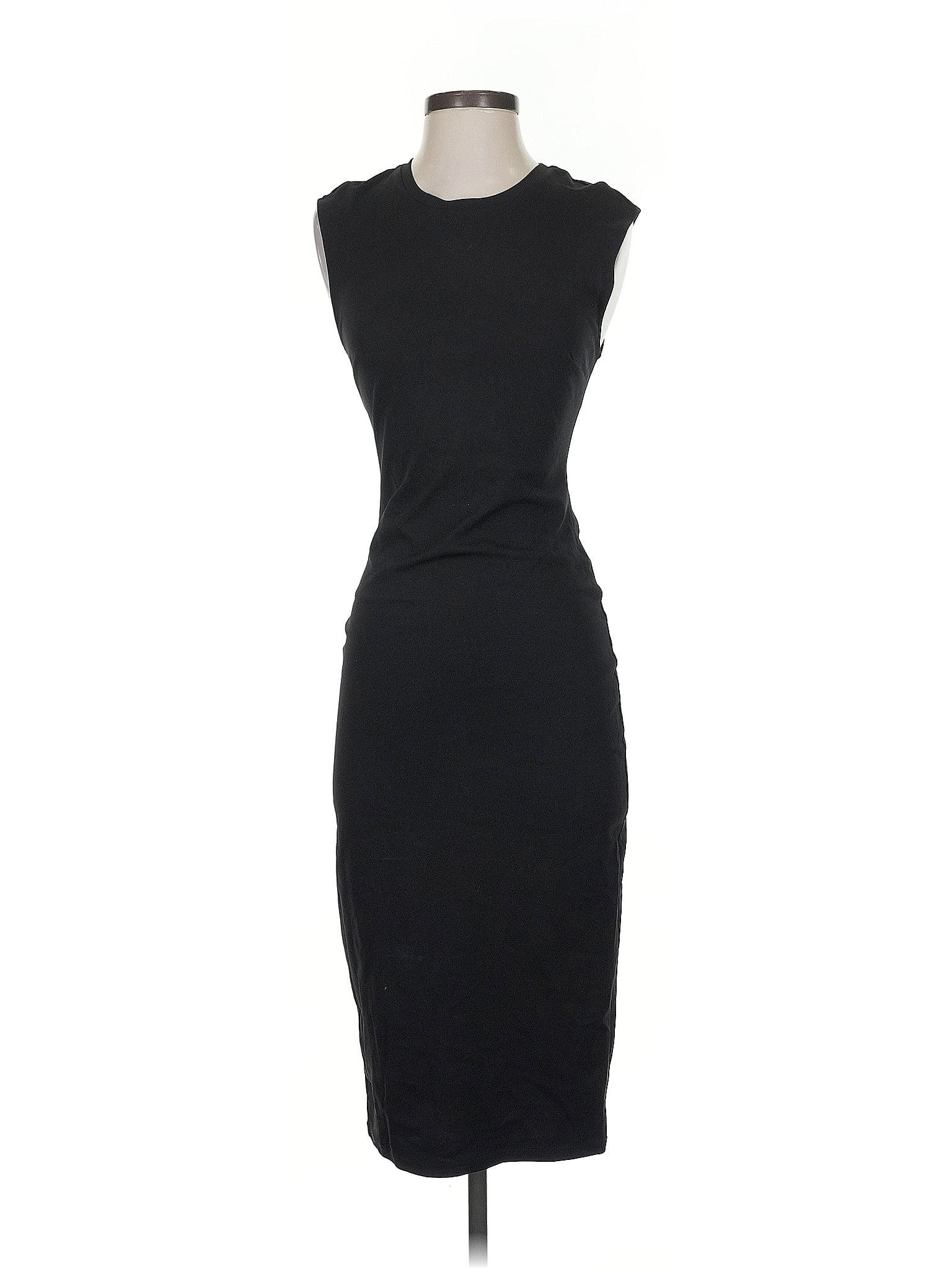 Zara W&amp;B Collection Solid Black Cocktail Dress Size S
