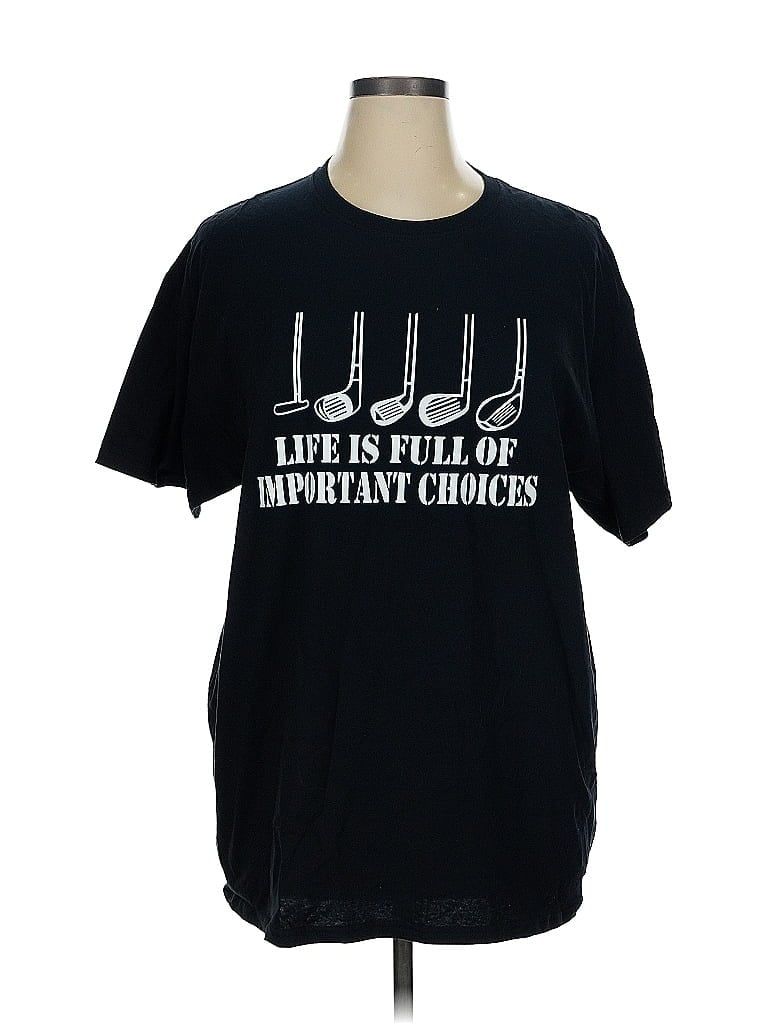 Fruit of the Loom 100% Cotton Black Short Sleeve T-Shirt Size XL - photo 1
