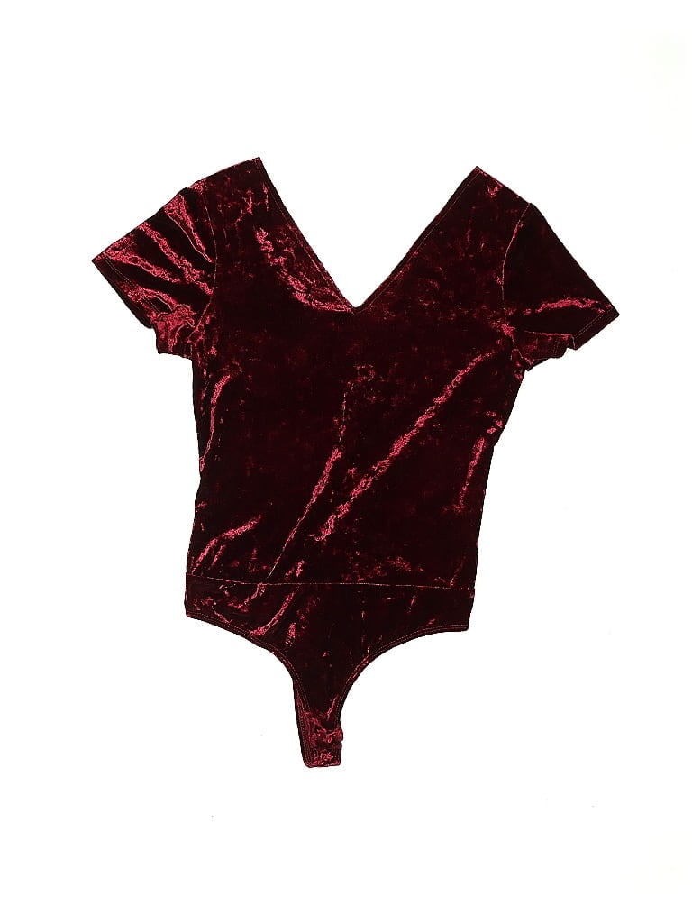 Pre-owned Lucky Brand Bodysuit In Burgundy