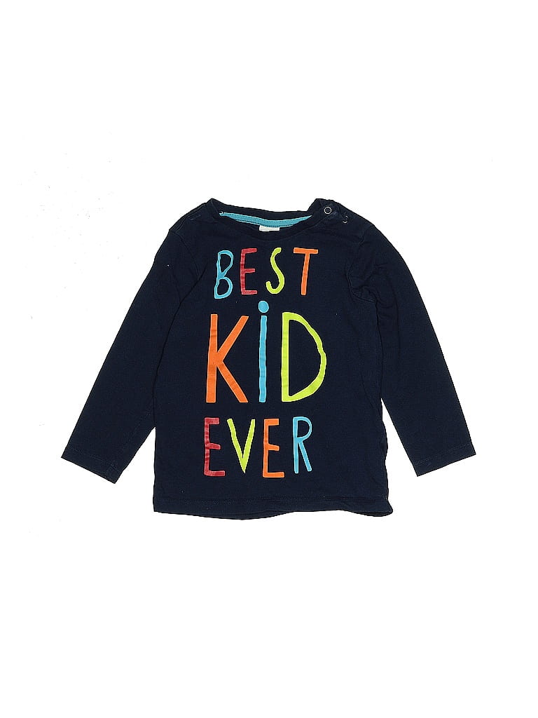 H&M 100% Cotton Blue Long Sleeve T-Shirt Size 18-24 mo - photo 1