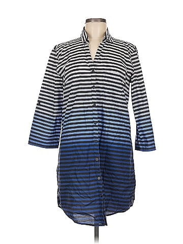 Miraclesuit x Talbots 3/4 Sleeve Button-Down Shirt (view 1)