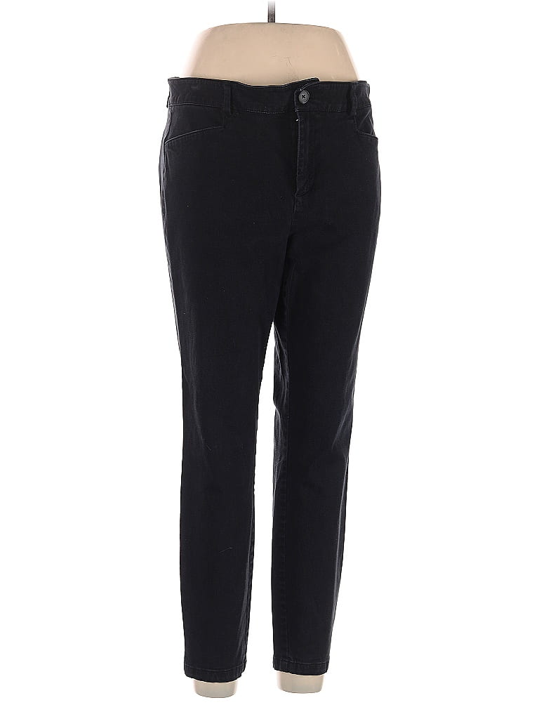 Ann Taylor LOFT Outlet Black Blue Casual Pants Size 12 - photo 1